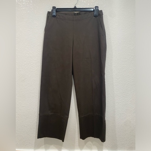 Patagonia casual cotton cropped pants dark olive green size 4 - Picture 1 of 4